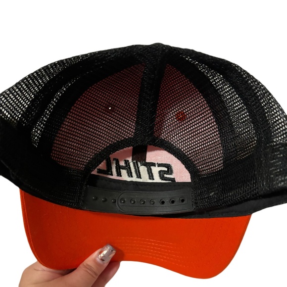 Unisex Adult Stihl Trucker Cap in Orange and Black - Picture 2 of 5